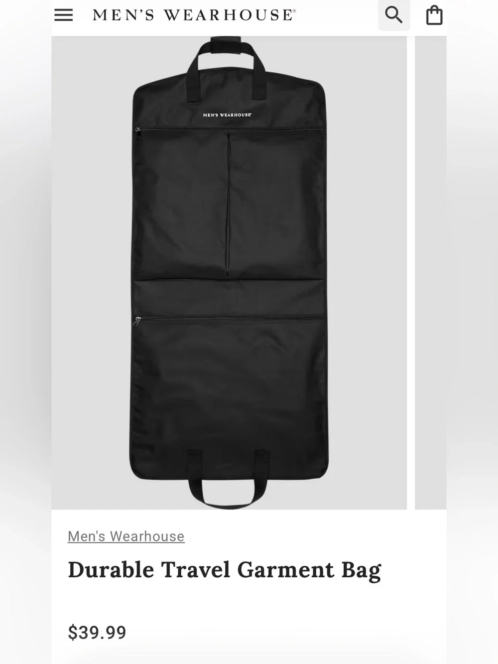 Garment bag Men’s Warehouse